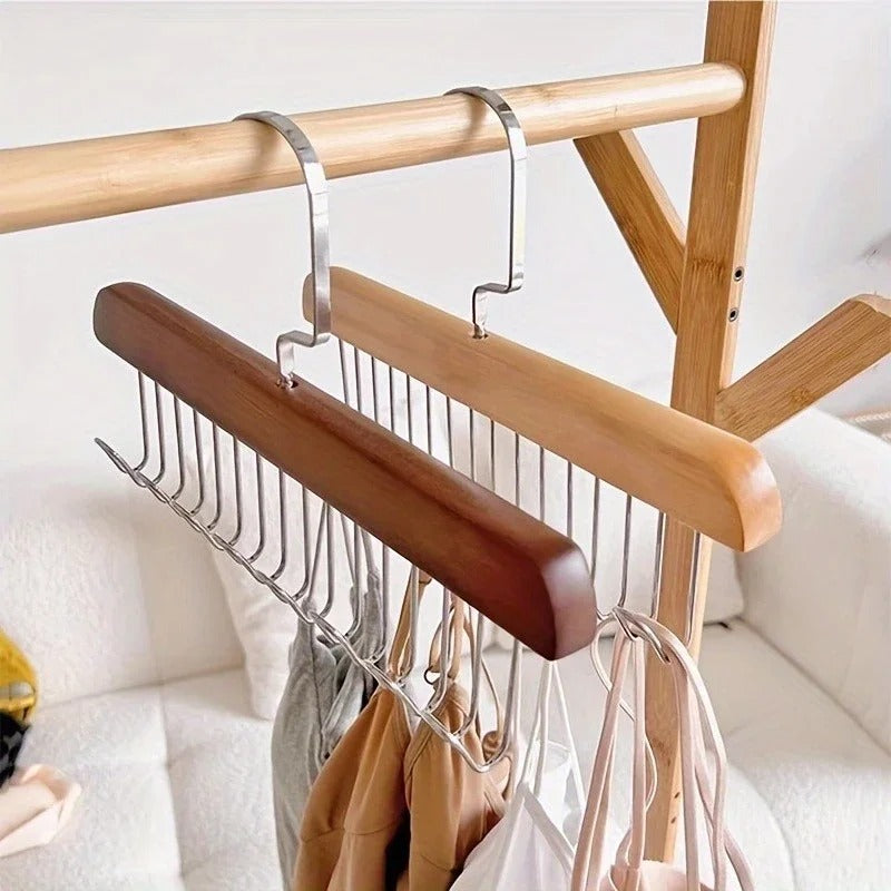 Multi Hook Wooden Hanger