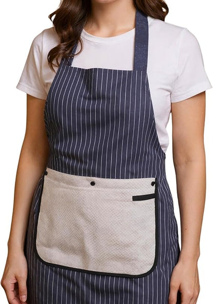 Kitchen Apron with Pockets & Towel Holder
