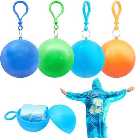 Disposable Raincoat with Portable Ball Case