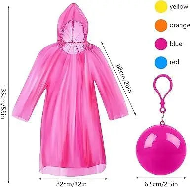 Disposable Raincoat with Portable Ball Case