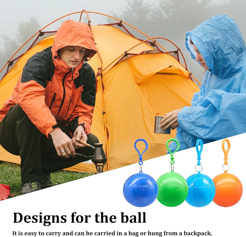 Disposable Raincoat with Portable Ball Case