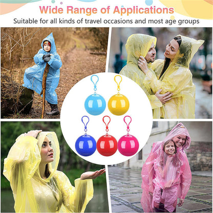 Disposable Raincoat with Portable Ball Case