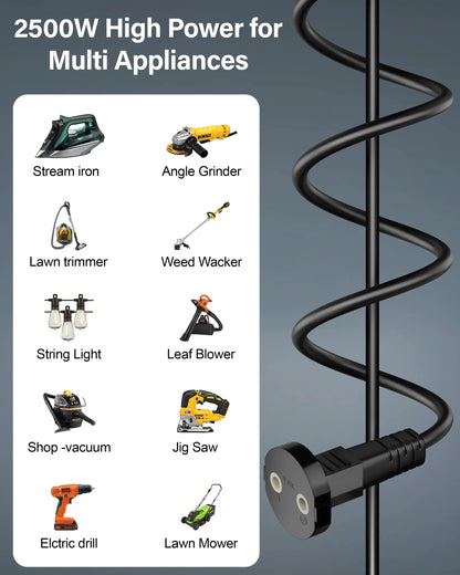 2-Pin Power Extension Cord Cable