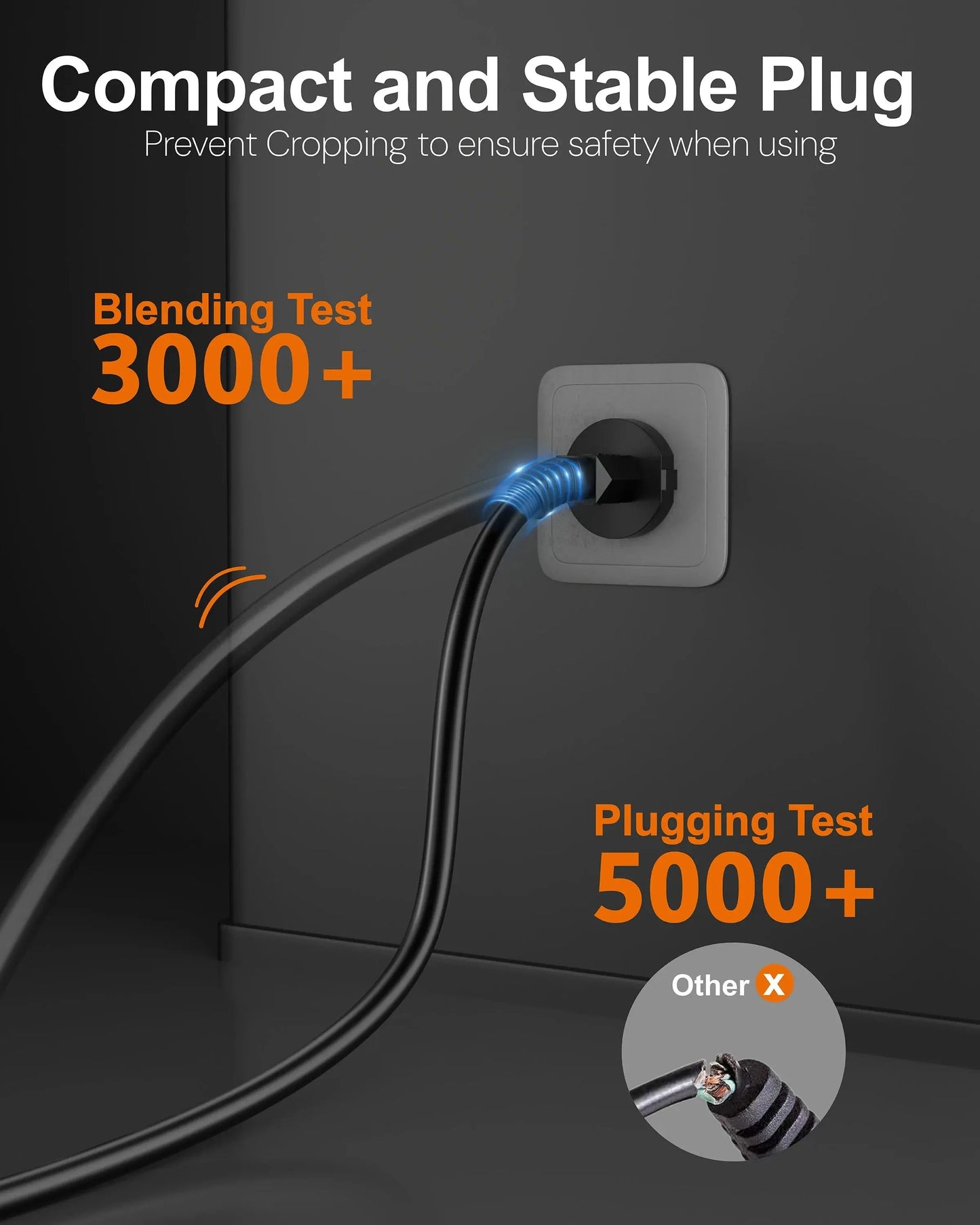 2-Pin Power Extension Cord Cable