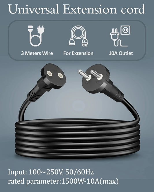 2-Pin Power Extension Cord Cable