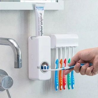 Convenient Toothpaste Dispenser with Holder